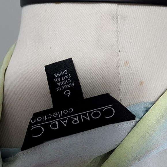 Conrad C pastel neutral airbrushed satin button down size 6 - Picture 6 of 8